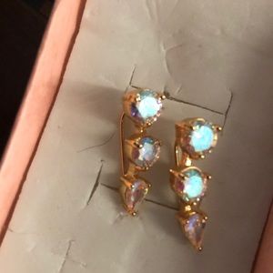 Kate spade iridescent stone waterfall earrings